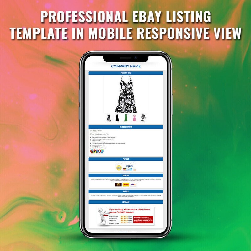 eBay Mobile Responsive Template Auction Listing Professional HTTPS Secure 2019 gallery