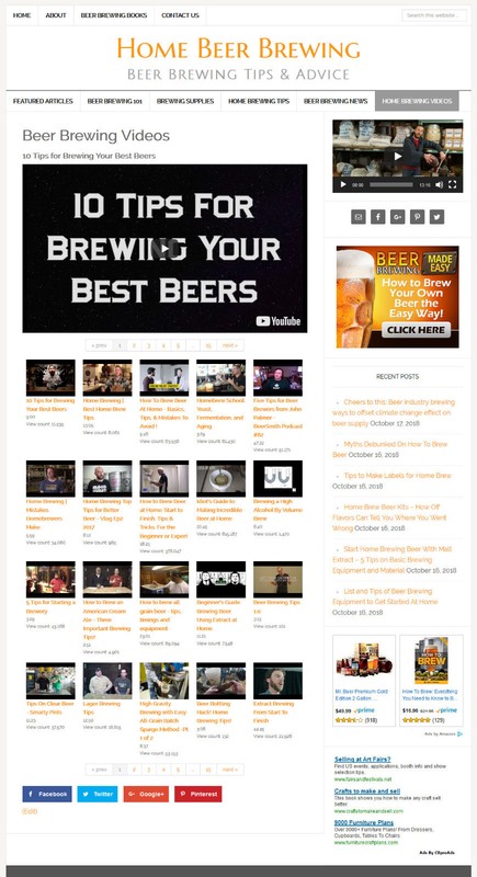* HOMEBREWING CRAFT BEER BREWING * blog website business for sale AUTO UPDATING gallery