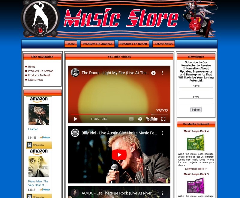 MUSIC MONEY MAKING STORE Affiliate Website+Amazon+Google Adsense gallery
