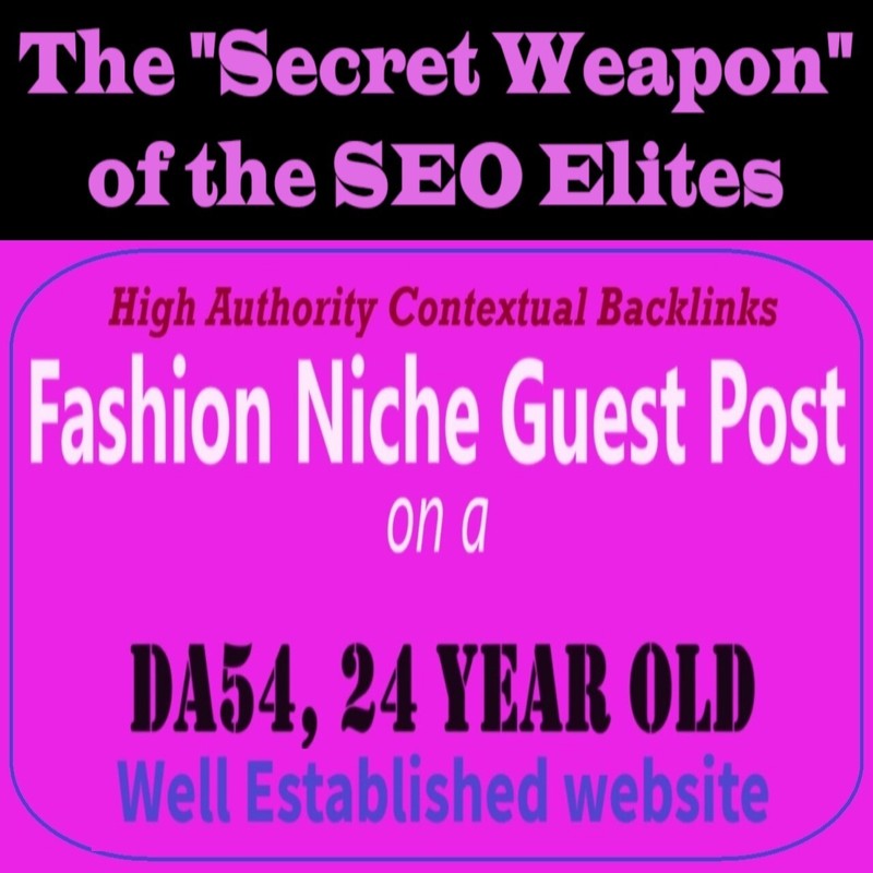 Premium SEO Guest Post on my DA50+ Fashion Blog with Dofollow backlink