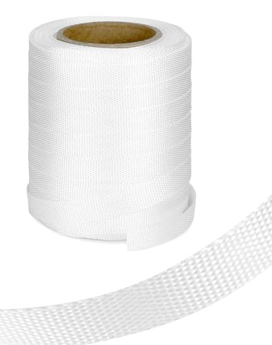QWORK 3/4" x 250' Woven Polyester Cord Strap 2400 lb Strength Packaging Bundling gallery