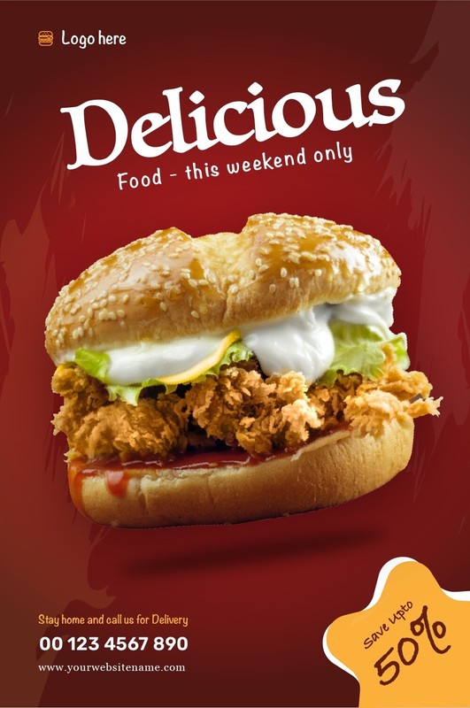 Delicious Food Social Media Marketing Templates gallery