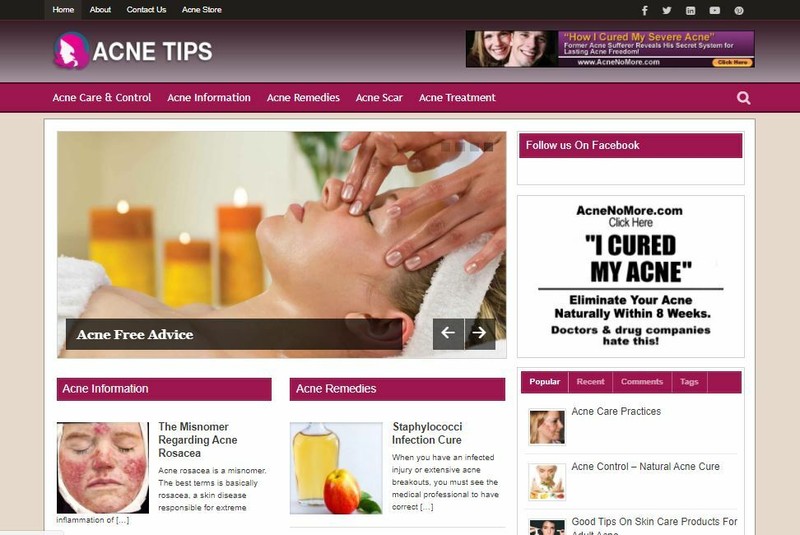 Acne Niche Ready Made Blog - Ready For Money Making Affiliate Website gallery