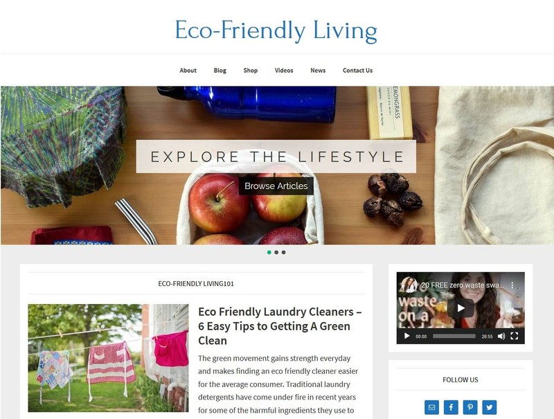 * Eco-Friendly Green Living Website * affiliate product blog AUTO POSTS