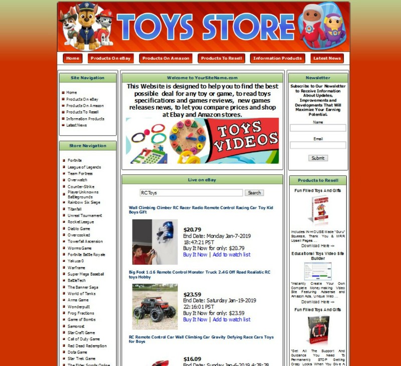 TOYS STORE Affiliate Website. Amazon+Google Adsense+Youtube+Automated News gallery