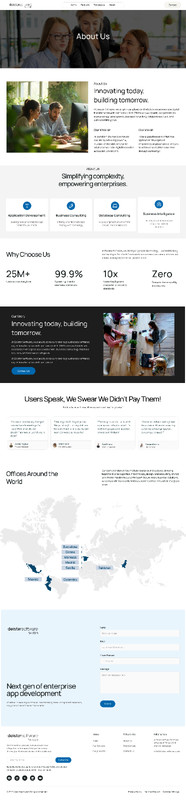 About Us Website Template Enterprise Software Design Corporate Business Land