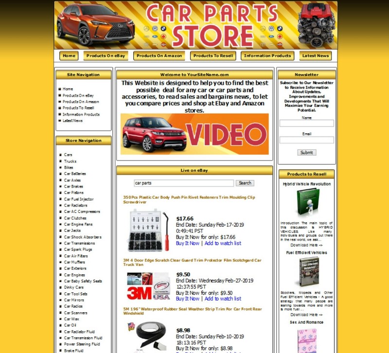 CAR PARTS MONEY MAKING STORE Affiliate Website. Amazon Store+Google gallery