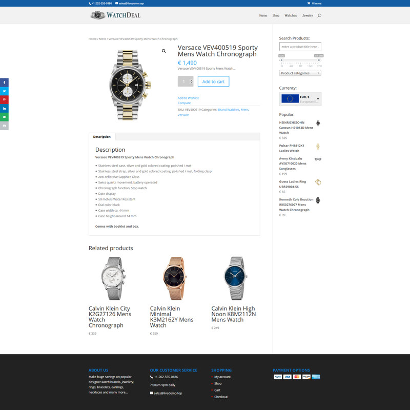 Professional Watch Dropshipping Store | Dropship Turnkey Business | Website gallery