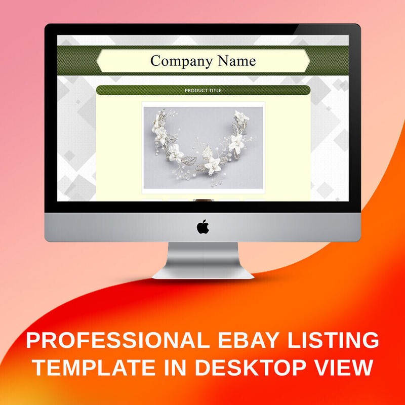 Mobile Responsive HTML eBay Listing Template Auction Template Universal gallery