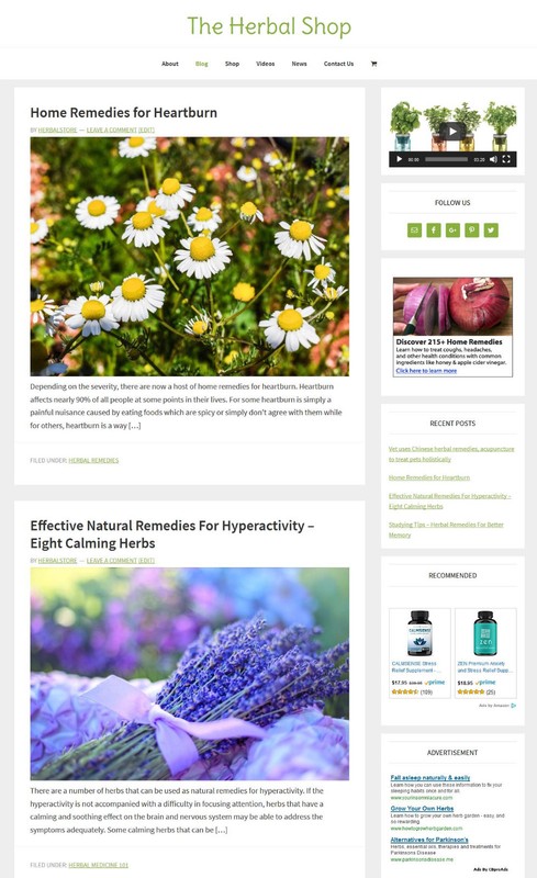 [NEW DESIGN] * HERBAL STORE * ecommerce website business for sale AUTO CONTENT gallery