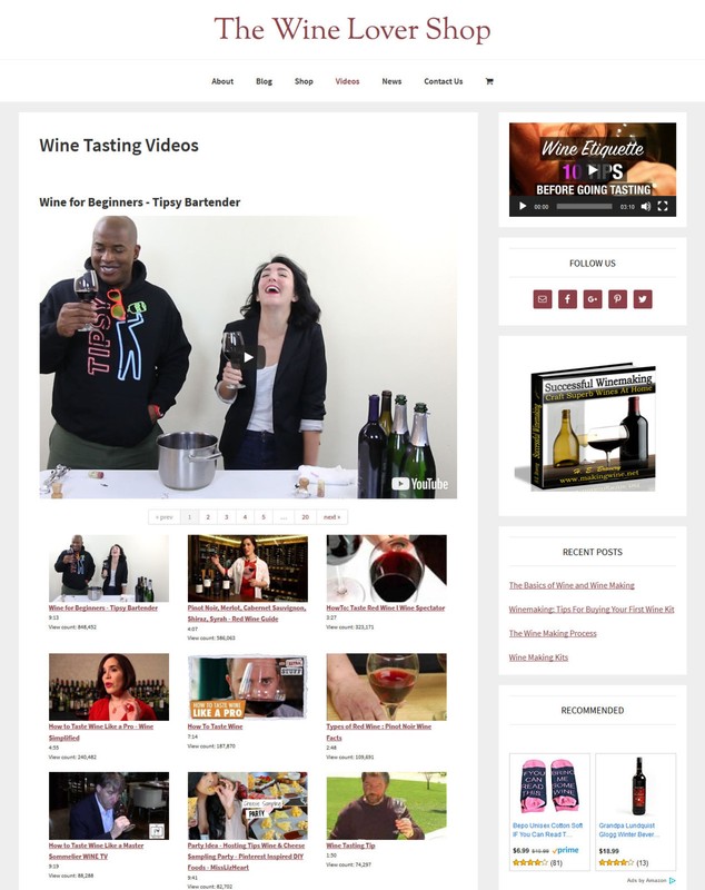 [NEW DESIGN] * WINE LOVER STORE * blog website business for sale AUTO CONTENT gallery