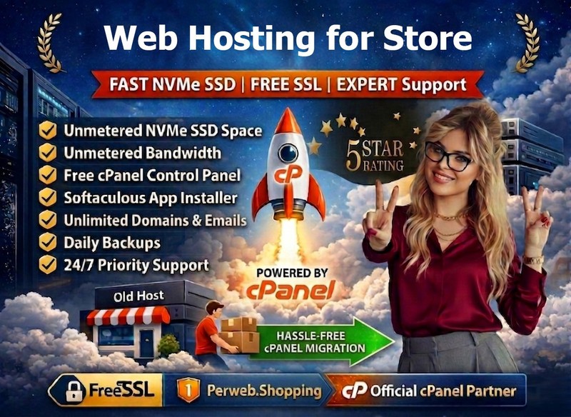 Web Hosting for Store – 🛒Lightning Fast | SSD + SSL + Website Email | $14.99/Yr