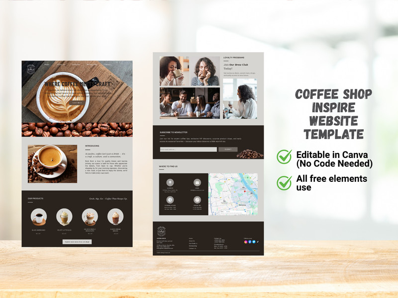 Canva Business Website Template | Editable Website for Small Business gallery
