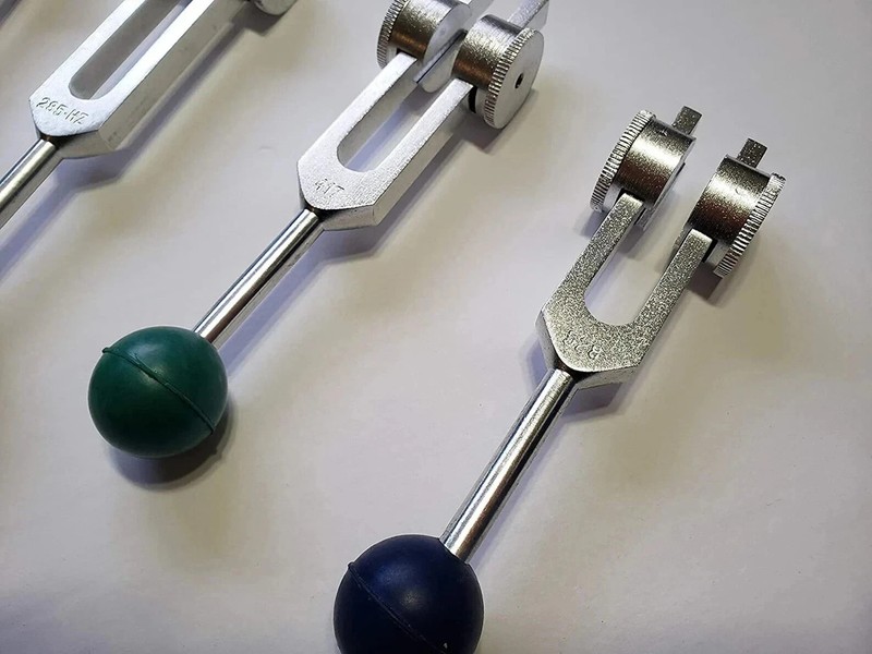 Solfeggio Tuning Forks Weighted Set of 9 with Color Removable Balls for Healing gallery