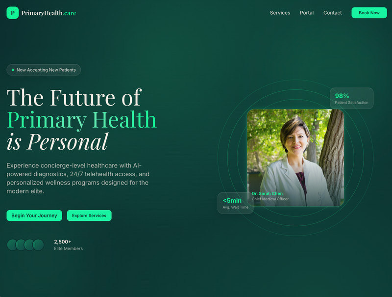 PrimaryHealth.care™ Turn-Key Digital Health Brand + Website + Premium Domain gallery