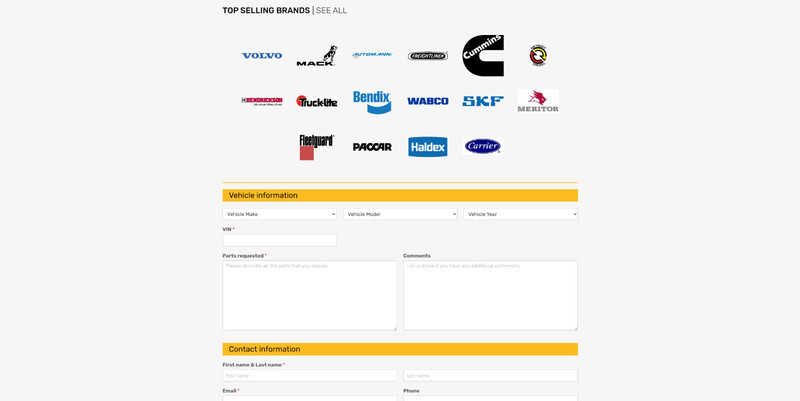 HulyParts.com -Semi-Truck Parts ECommerce Website + Inventory (optional) $99K RV gallery
