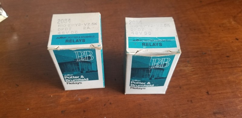 Vintage Potter & Brumfield Coil Relay 2084 RIO-E1-Y2-V2.5K 48V DC 2A gallery