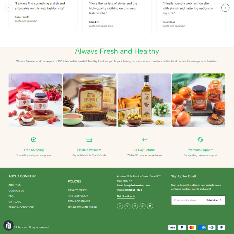 Ready-made Organic Food Shopify Store with UK Supplier gallery