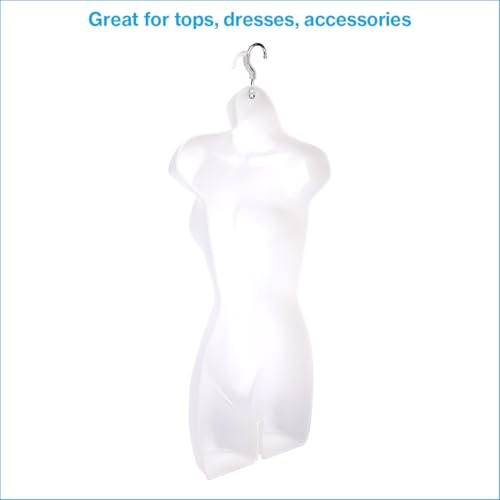 SSWBasics Female Mannequin Torso Hanging Display Form Women's Sizes 5-10 Frosted gallery