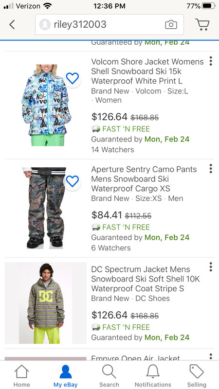eBay Business Resale Store Inventory Wholesale Ski Snowboard Clothing gallery