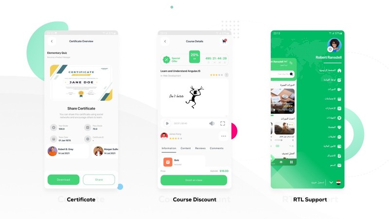 Boost LMS Flutter Mobile App | Android & iOS | Learning Management System gallery