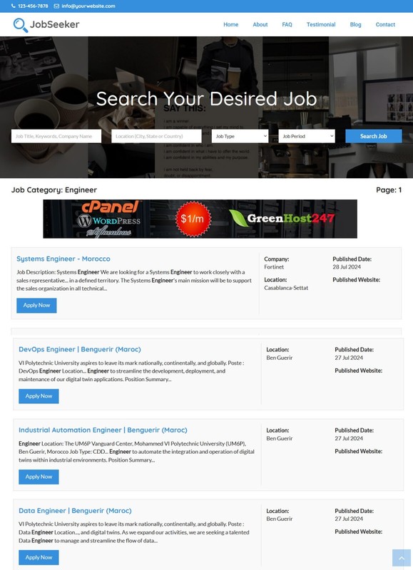 Job Search Engine Affiliate Website + Free Install and Hosting gallery