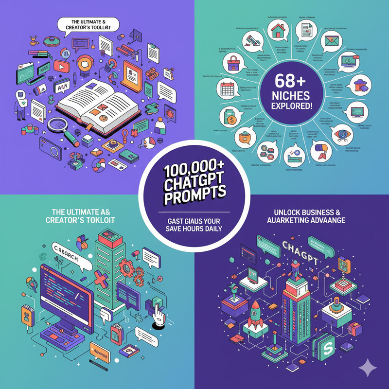 100,000 AI Prompts Library ChatGPT Midjourney Claude Marketing Business SEO GIT gallery