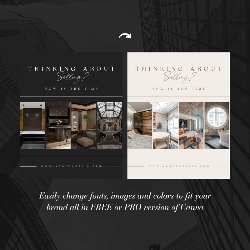 Luxury Real Estate Brand Kit Logo Suite + Colors + Fonts + Social Canva gallery