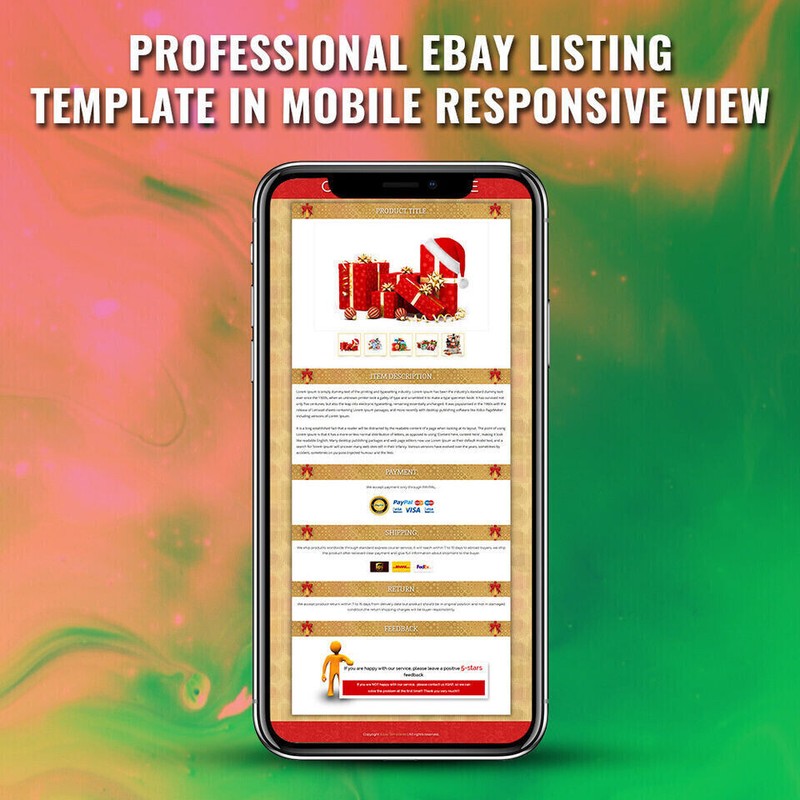 eBay Listing Templates Mobile Responsive HTTP 2019 Secure for Gift Products gallery