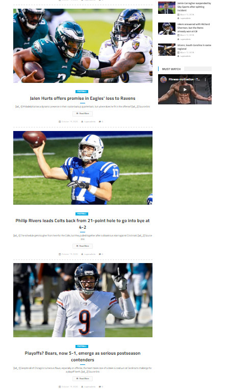 Turnkey Automated sports news Affiliate website Free Hosting / Setup gallery