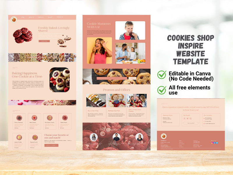 Canva Business Website Template | Editable Website for Small Business gallery