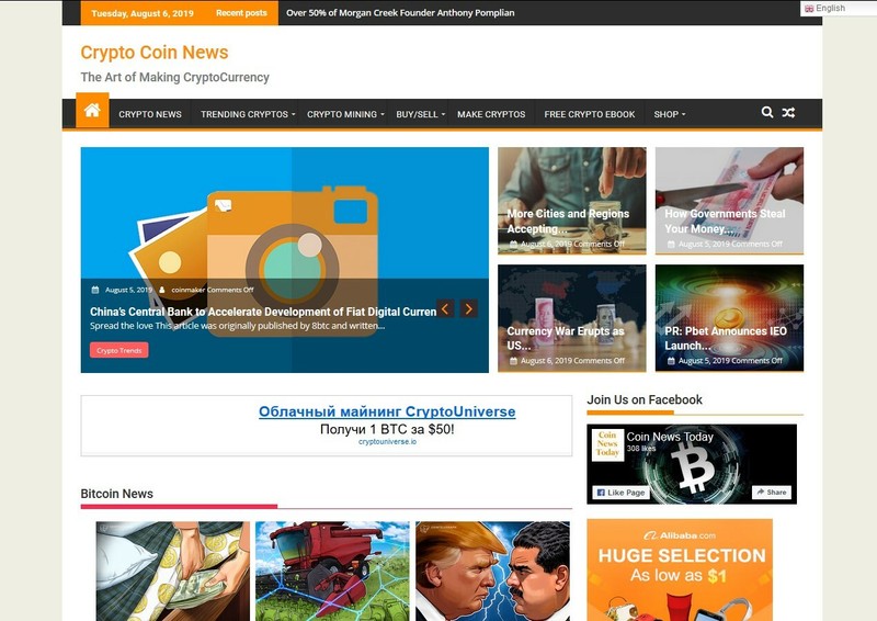 Online Crypto News WebSite + Free Hosting