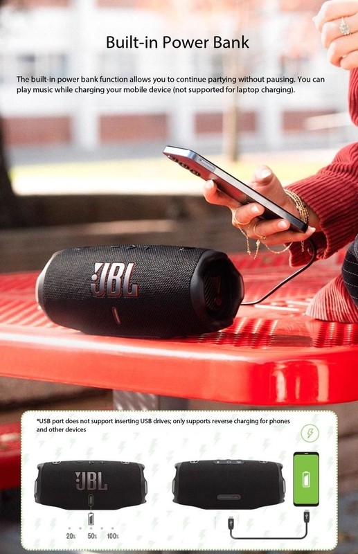 JBL CHARGE6 Music Shockwave 6th Generation Dustproof and Waterproof Bass Speaker gallery