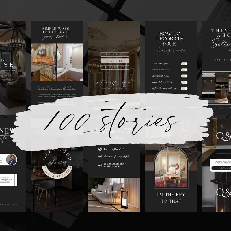 Luxury Real Estate Brand Kit Logo Suite + Colors + Fonts + Social Canva gallery