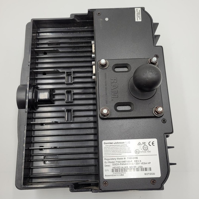 GAMBLER - JOHNSON 7160-0486 PANASONIC TOUGHBOOK DOCKING & RAM MOUNT RMR-176-1