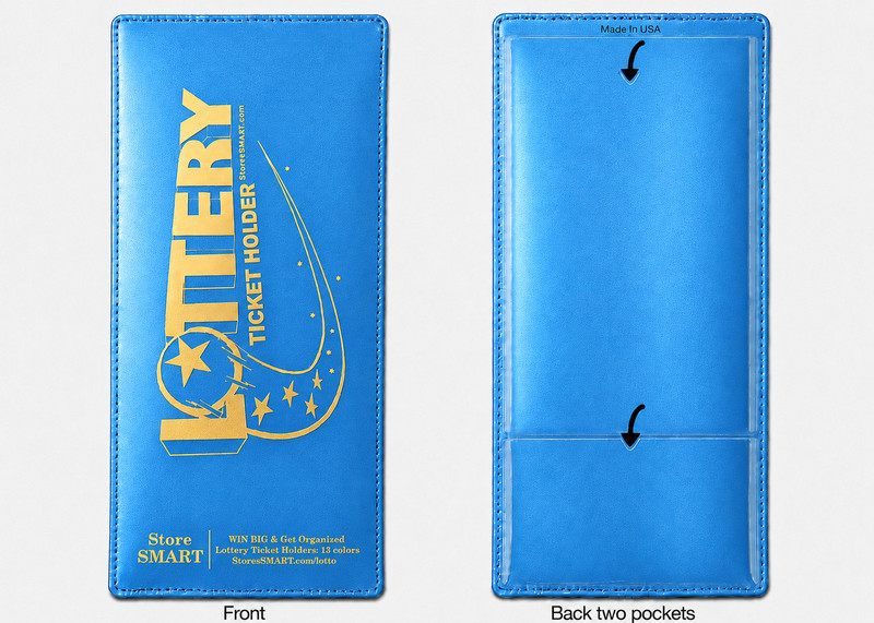 StoreSMART Lotto Ticket Lottery Holder 4"x9" Plastic Sky Blue 2 Pack gallery