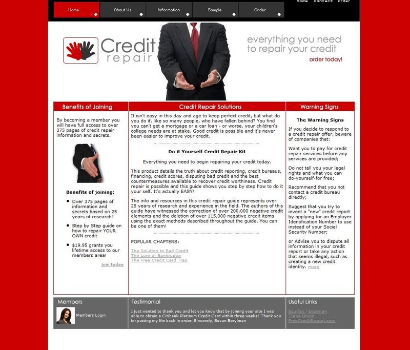 Make Money with CREDIT REPAIR Website. Not an Website For Sale.
