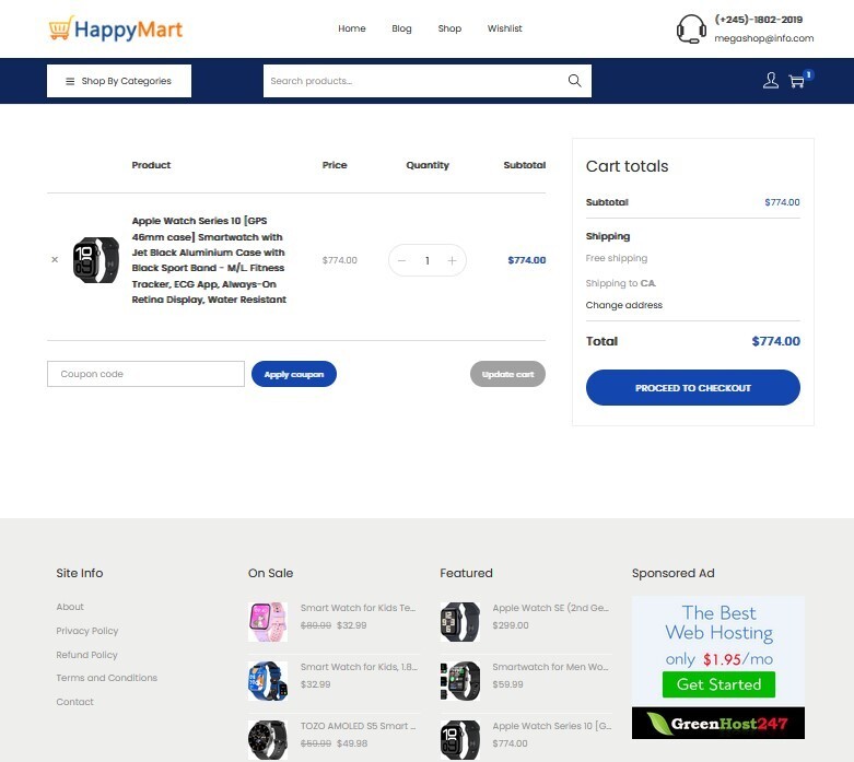 Smart Watch Store, Drop Shipping / Affiliate / eCommerce Website gallery