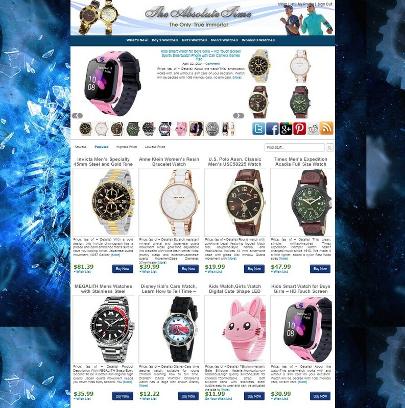 Watches Store eBay, Amazon, ClickBank Affiliate Website + Auto Pilot