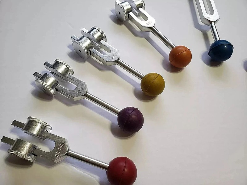 Solfeggio Tuning Forks Set of 9 with Color Removable Balls with FREE SHIPPING gallery