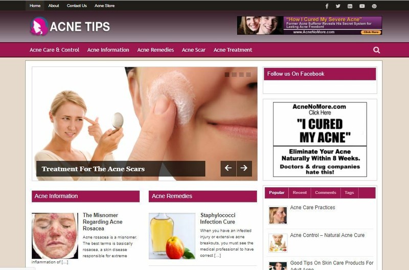 Acne Niche Ready Made Blog – Ready For Money Making Affiliate Website