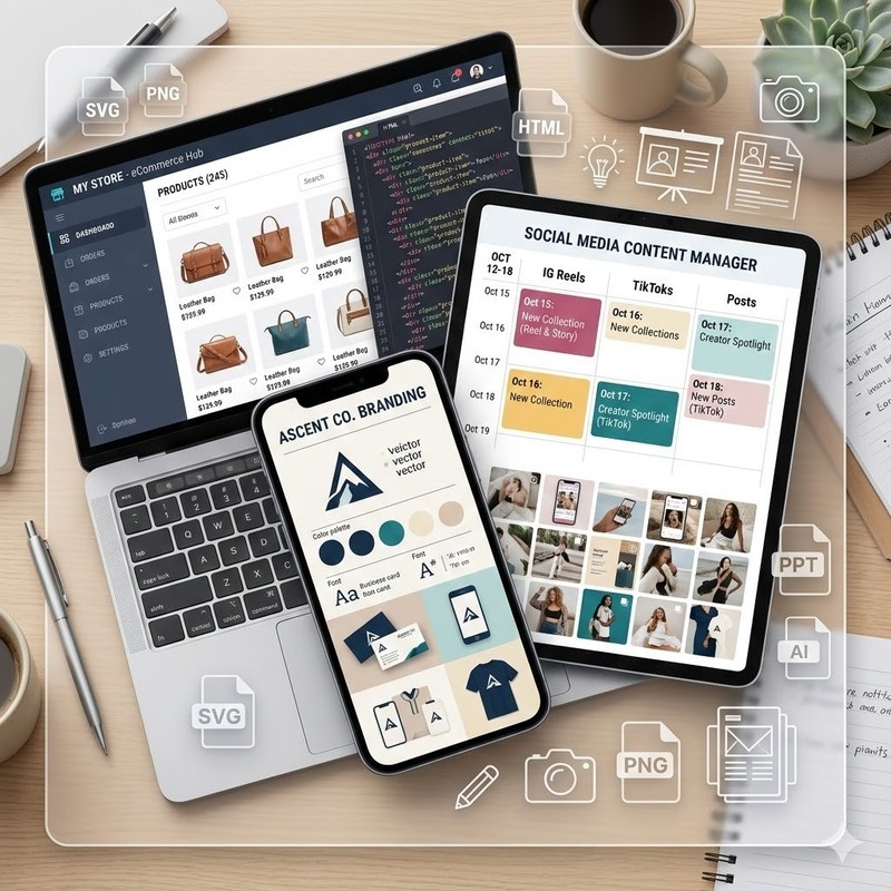 Ultimate Business & Design Assets Bundle (Photos, Templates, Graphics) - PLR gallery