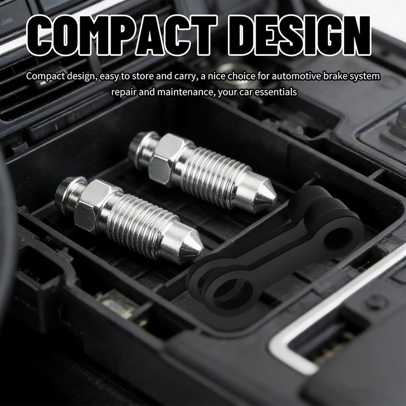 2PCS Brake Bleeder Screw 3/8-24 × 1-3/16 with Grease Fitting Caps,Brake Bleeder gallery