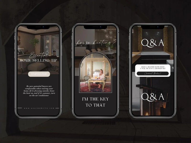 Luxury Real Estate Brand Kit Logo Suite + Colors + Fonts + Social Canva gallery