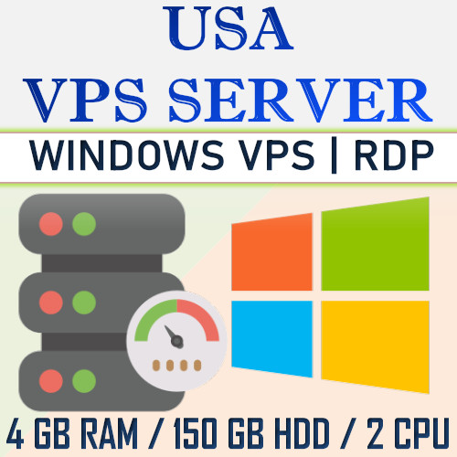 RDP Serer | VPS Server | VPS Hosting 4GB RAM + 150GB HDD – 3 months