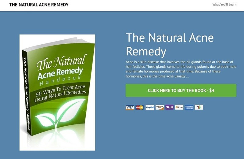Acne Solutions Store Website For Sale