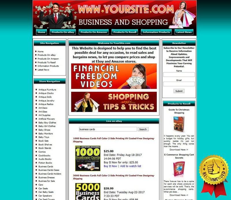 BUSINESS MONEY MAKING STORE Affiliate Website Amazon+Google Adsense