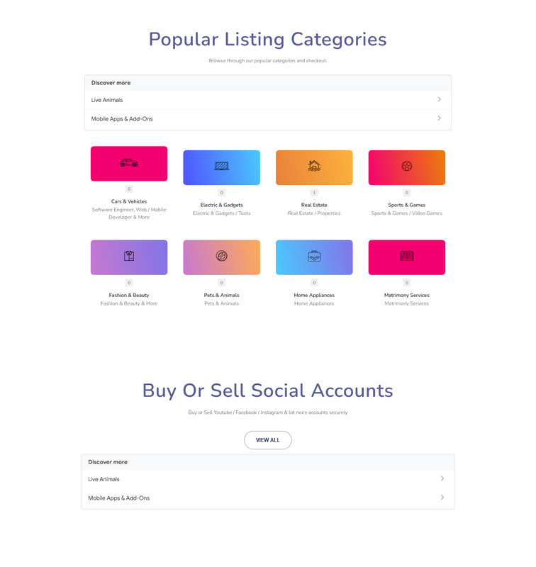 Zippa - Marketplace PHP Project | Domains, Websites, Apps, Social Media Platform gallery