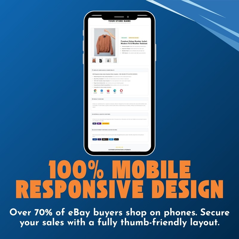 eBay Listing Template Professional Responsive Mobile Design HTML 2026 gallery
