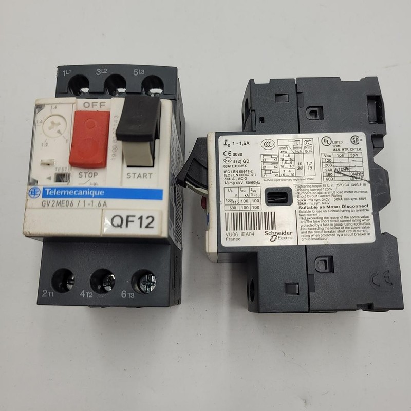 Telemecanique GV2ME06 / 1 - 1.6A manual motor starter
